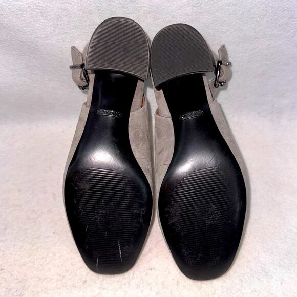 EUC Vionic Nareen Grey Slingback Suede Pumps Heels Shoes size 6 Arch Support - Picture 8 of 9